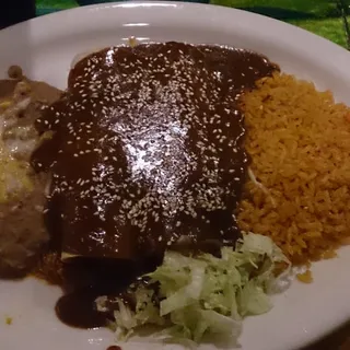 Chicken Enchiladas de Mole.