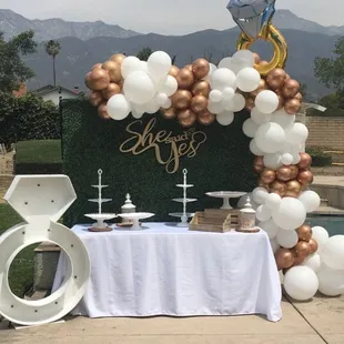 My balloon/dessert table before