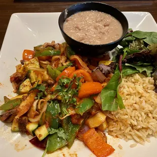 Custom vegetarian fajitas