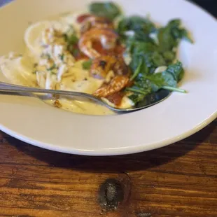 Special - Cheese Ravioli with Shrimp and crab in a white butter cream sauce