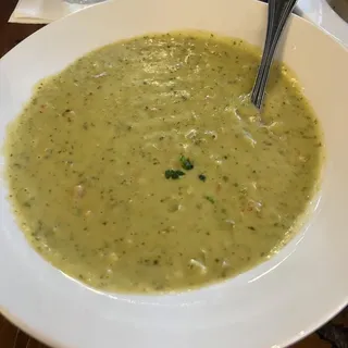 Cup of Roasted Poblano Cream Soup