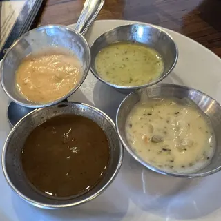 Bowl of Roasted poblano cream soup