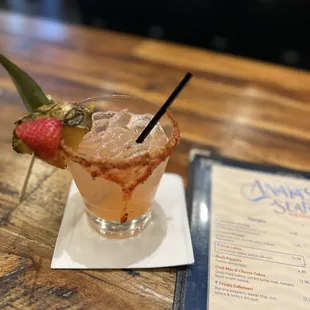 a strawberry margarita