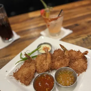 a plate of fried shrimp