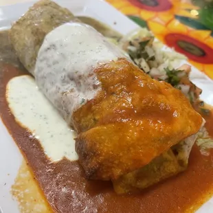 Mexican Flag Burrito