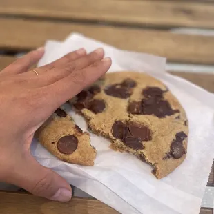 Humungous chocolate chip cookie will satisfy any cookie-lover's craving