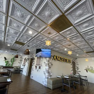 Inside, love the ceiling!  @ojbaylen