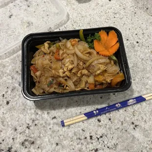 Drunken Noodles and chicken