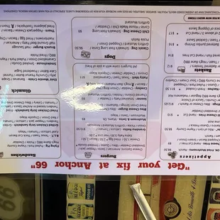 Sorry it's upside down and I forgot the backside.  Next time through town, we'll try their wings and potato chip nachos!