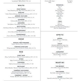 Drink Menu