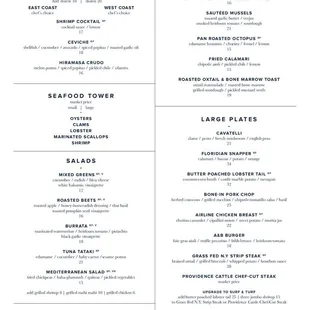 Dinner Menu