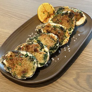 Baytown Rockies - Gulf Coast Oysters, Texan Chorizo, Wilted Spinach, Garlic, Reggiano, Smoked Breadcrumbs