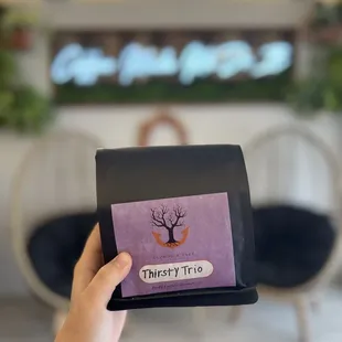 Custom roast your own coffee experience! Label your own bag and name your creation