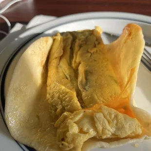 Sausage and cheese, breakfast burrito