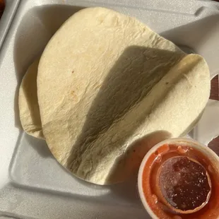 Tortillas and salsa