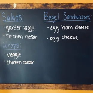 Small selection of food available