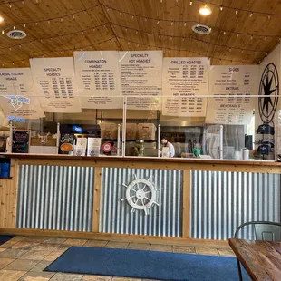 the inside of a restaurant