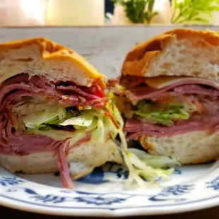 Pastrami and capicola hoagies