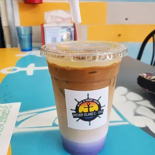 Iced Taro Latte - a MUST TRY! So good.