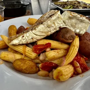 Halibut: 4/10 - overcooked and dry, potatoes didn&apos;t add to dish well.