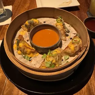Lobster and shrimp potsticker