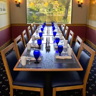 Semi-private seating for up to 25 with great river views in The Anchorage!