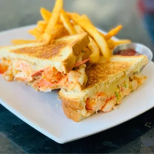 Lobster &amp; shrimp grill  Grilled Cheese Sandwich