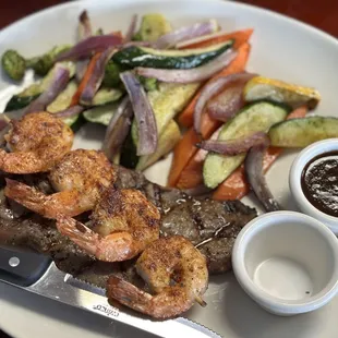 NY Steak &amp; Prawns
