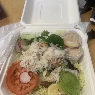 Fresh Dungeness crab louie salad