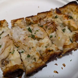 Garlic Cheese bread with Crab