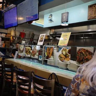 interior, sushi and sashimi