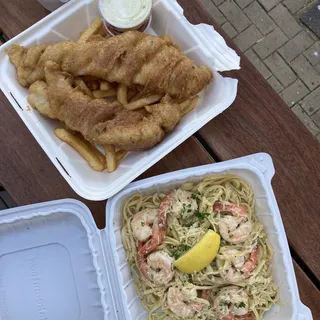 Sauted Prawns Linguine