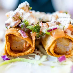 Blackened Shrimp Taquitos ($16)