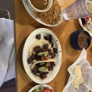 Soft Tacos (shredded Beef Or Chicken)