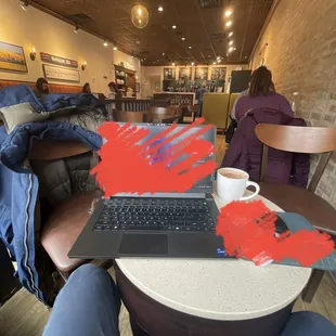 a laptop on a table