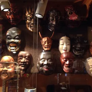 Some masks on display.