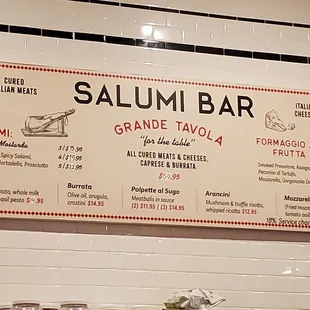 Food menu