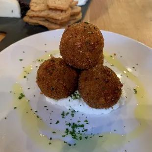 Arancini - Mushroom &amp; Truffle Risotto with Whipped Ricotta