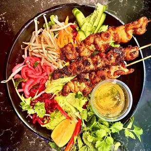 Grilled Chicken Rice Noodle Salad