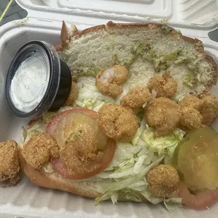 My question is "where's the shrimp???!"  Po boy