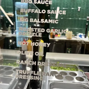 Sauce topping choices
