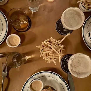 Burger, Fries and Espresso Martini