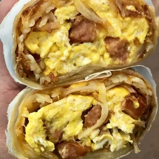 Polish Sausage Burrito