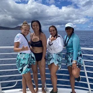 Boat crew staff &amp; me at end of trip