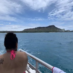 My beautiful wife looking at Diamond Head