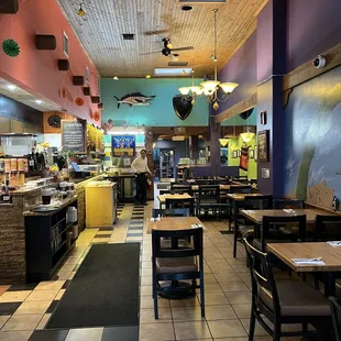 The inside, we sat on the outside