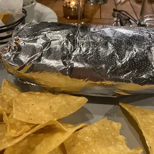 Andale Supremo Burrito with chicken almost all of it