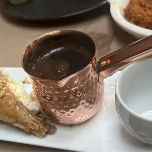 Baklava and Turkish coffee