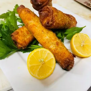 cheese roll feta cheese fresh parsley.