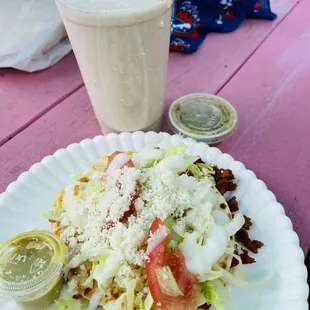 Quesadilla y Horchata